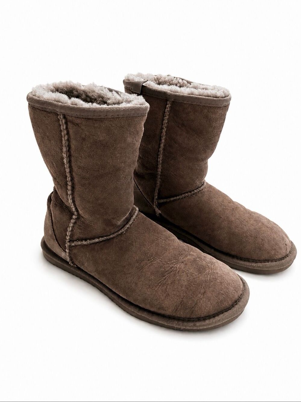 UGG Australia Classic Short Gray Sheepskin Boots Women’s Size 7